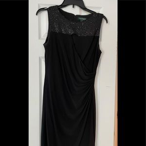 Ralph Lauren Black Cocktail Dress. Size 10